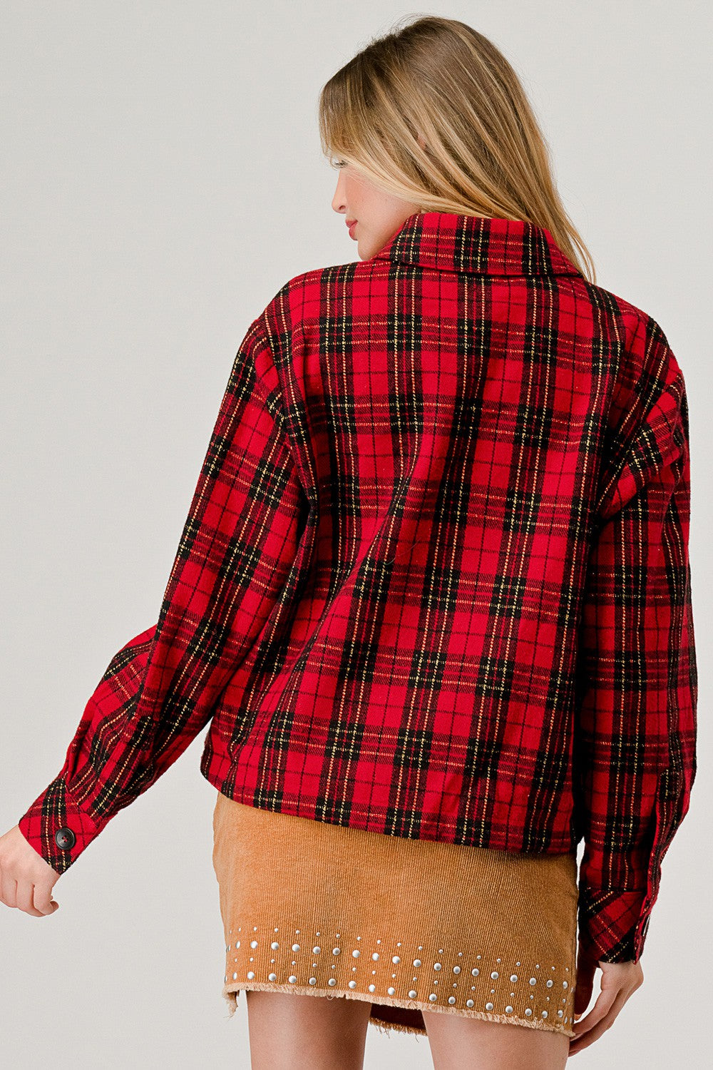 Red Christmas Plaid Jacket 