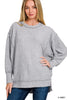 THE MELANIE Brushed Melange Hacci Oversized Sweater | ZENANA *DEAL*