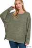Brushed Melange Hacci Oversized Sweater | ZENANA *LA LIVE PREORDER 45% OFF