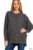 Brushed Melange Hacci Oversized Sweater | ZENANA *LA LIVE PREORDER 45% OFF