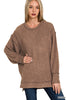 Brushed Melange Hacci Oversized Sweater | ZENANA *LA LIVE PREORDER 45% OFF