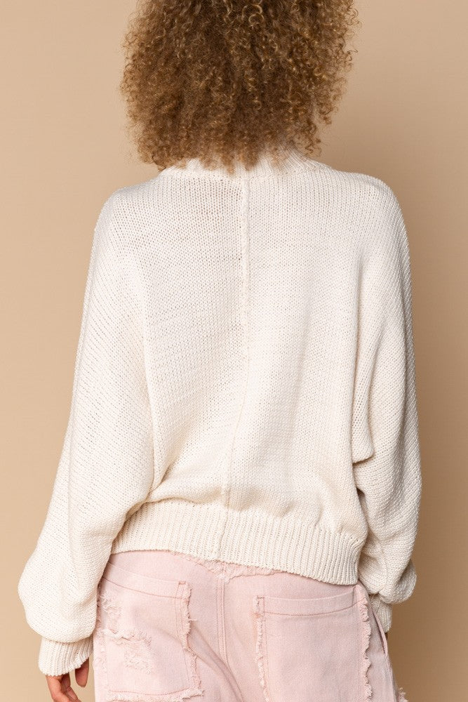 She's Giving Classy Pearl Button Sweater | POL