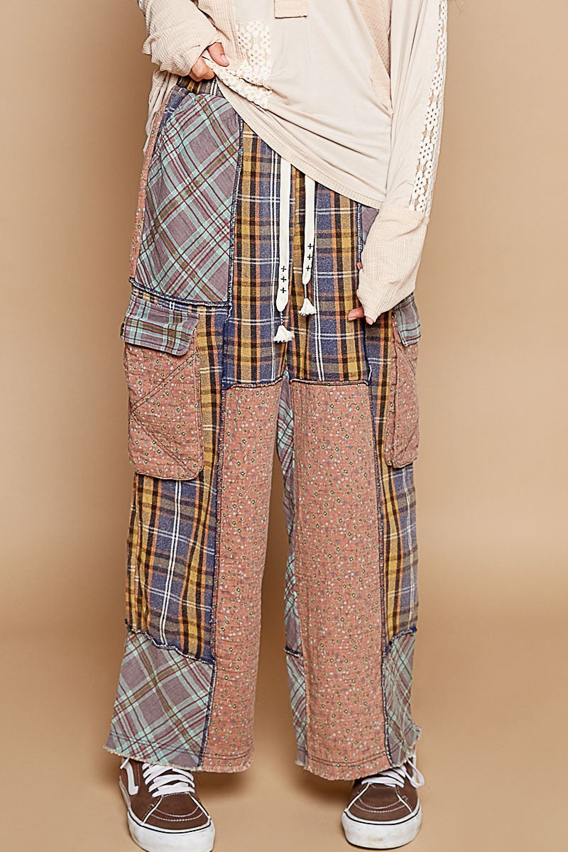 Its a Casual Saturday Contrast Plaid Cargo Pants | POL