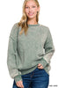 Just What I Needed Acid Wash Fleece Oversized Pullover | ZENANA - DEAL