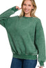 Just What I Needed Acid Wash Fleece Oversized Pullover | ZENANA - DEAL