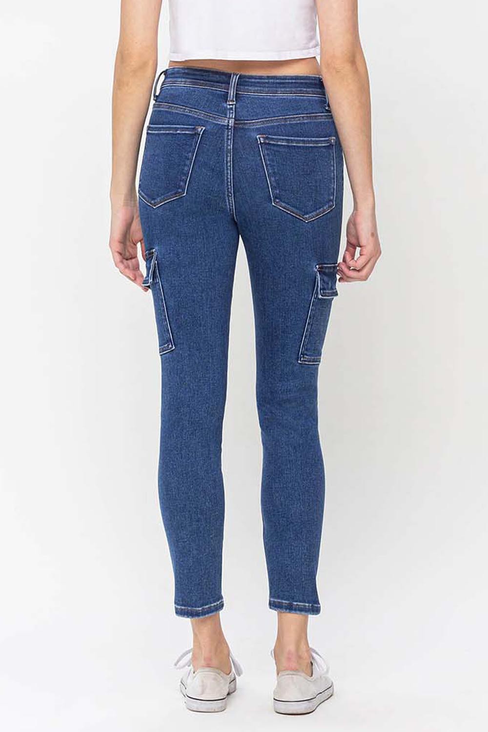 The J.Law High Rise Cargo Crop Skinny Denim Jean | Vervet