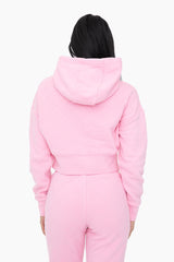 MONO B Candy Pink Quilted Hoodie
