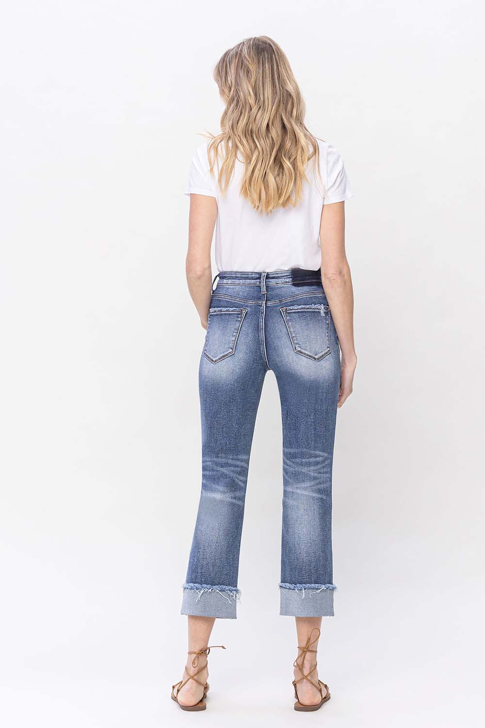 High Rise Straight Denim Jeans | Lovervet by Vervet - Final Sale