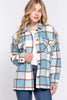 Autumn Skies Faux Fur Plaid Jacket