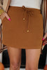 Well Lived Chestnut Ribbed Skort | JESS LEA
