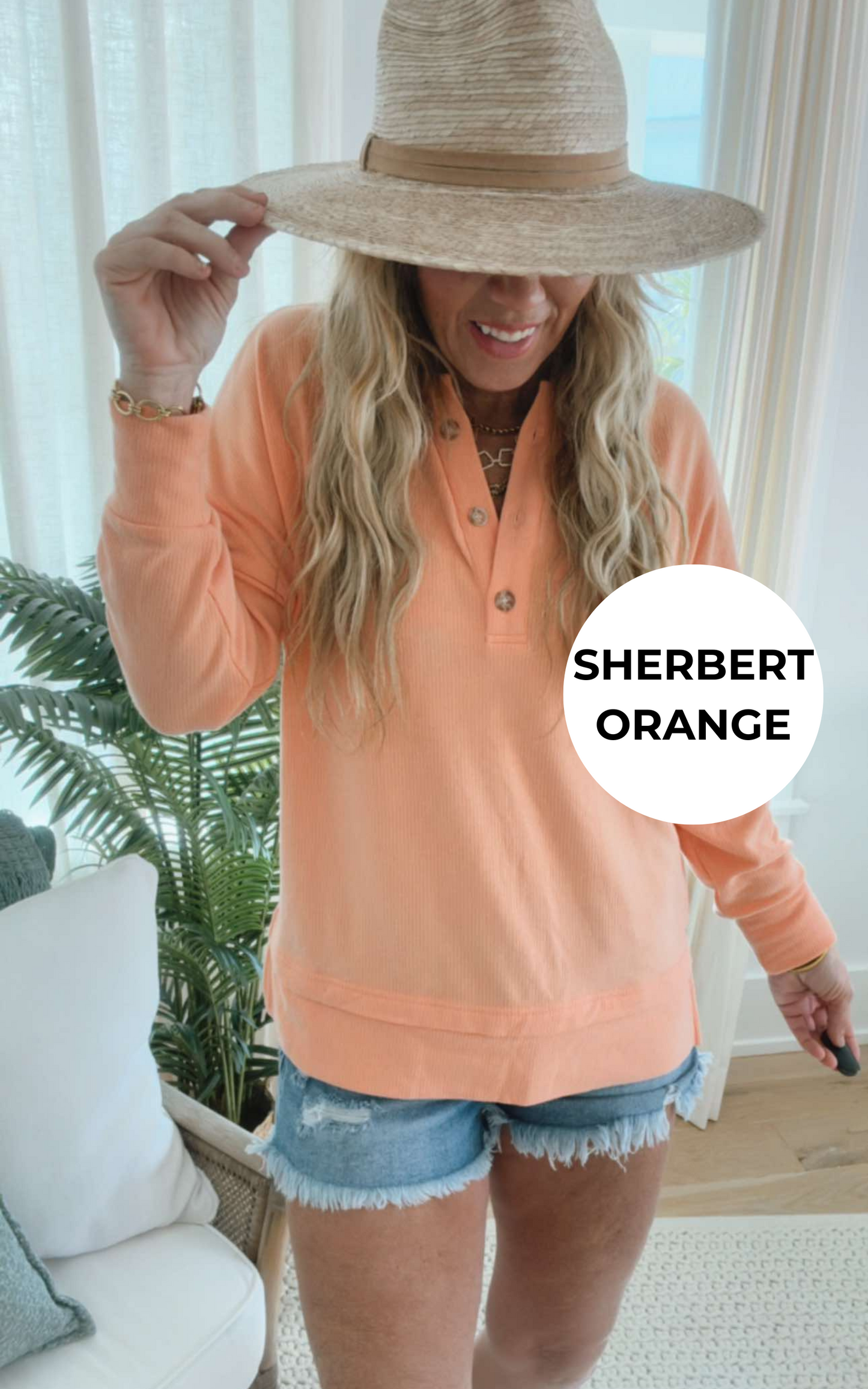 The Perfect Weekend Henley Top | SALTY WAVE ***PREORDER