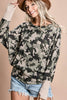 Camouflage Sweater Knit Top