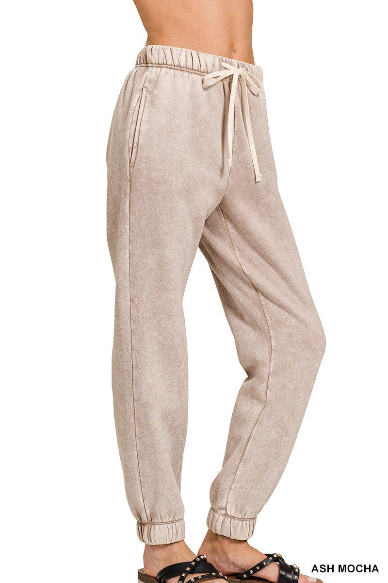 Crisp Morning Fleece Joggers | ZENANA* - Final Sale