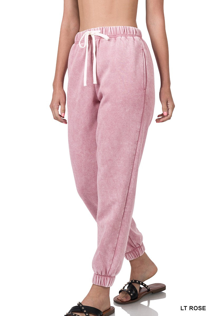 Crisp Morning Fleece Joggers | ZENANA* - Final Sale