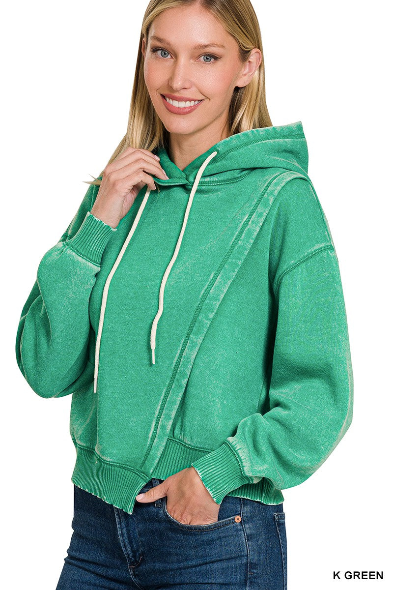 Everything I Wanted Asymmetrical Fleece Hoodie - Final Sale