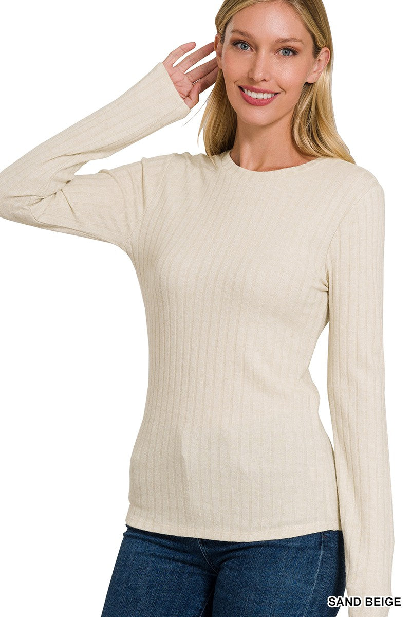 Ribbed Long Sleeve Top