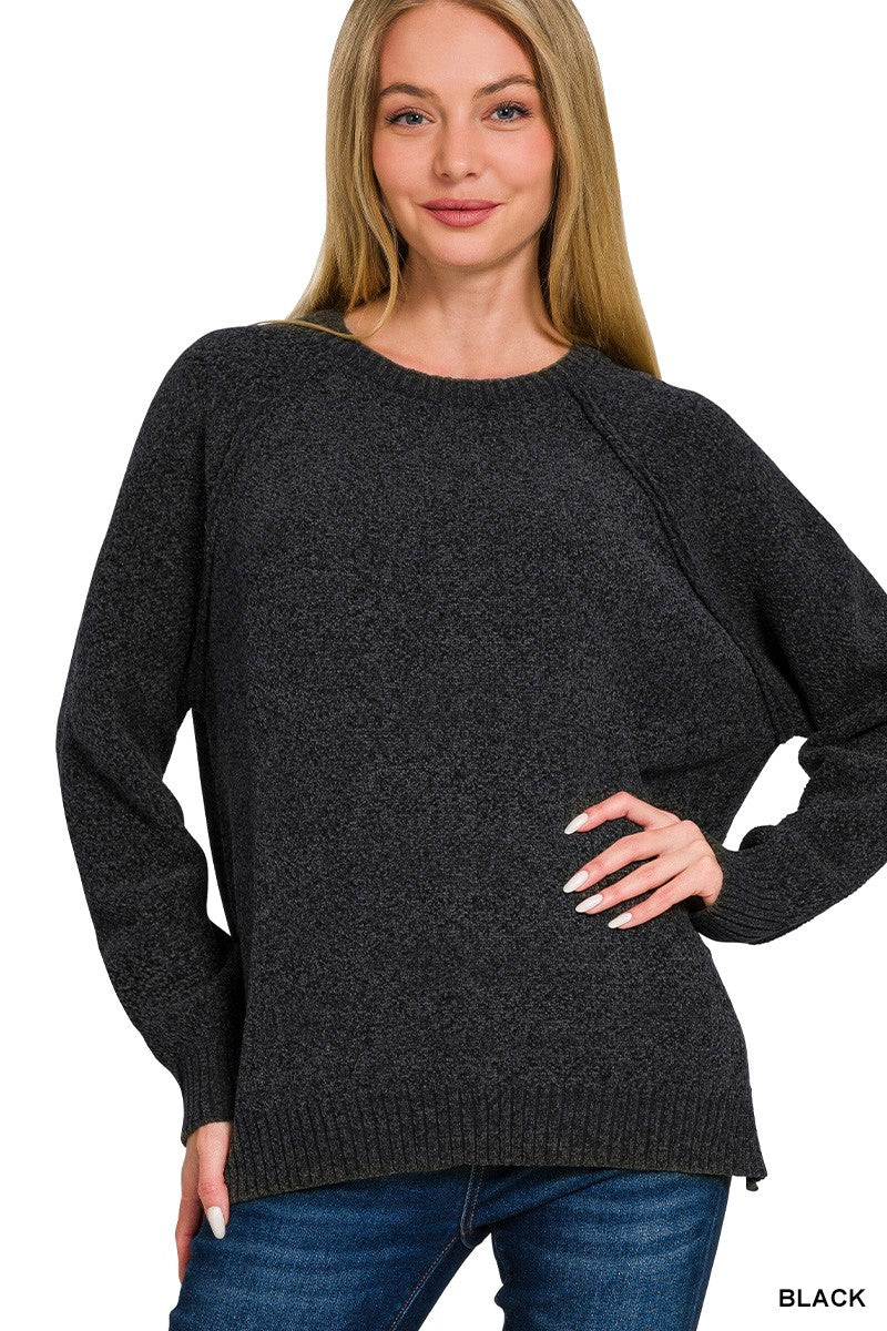 Wrapped up in Softness Chenille Raglan Sweater