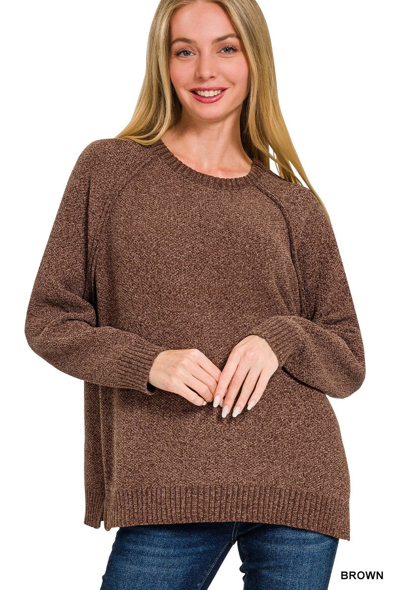 Wrapped up in Softness Chenille Raglan Sweater