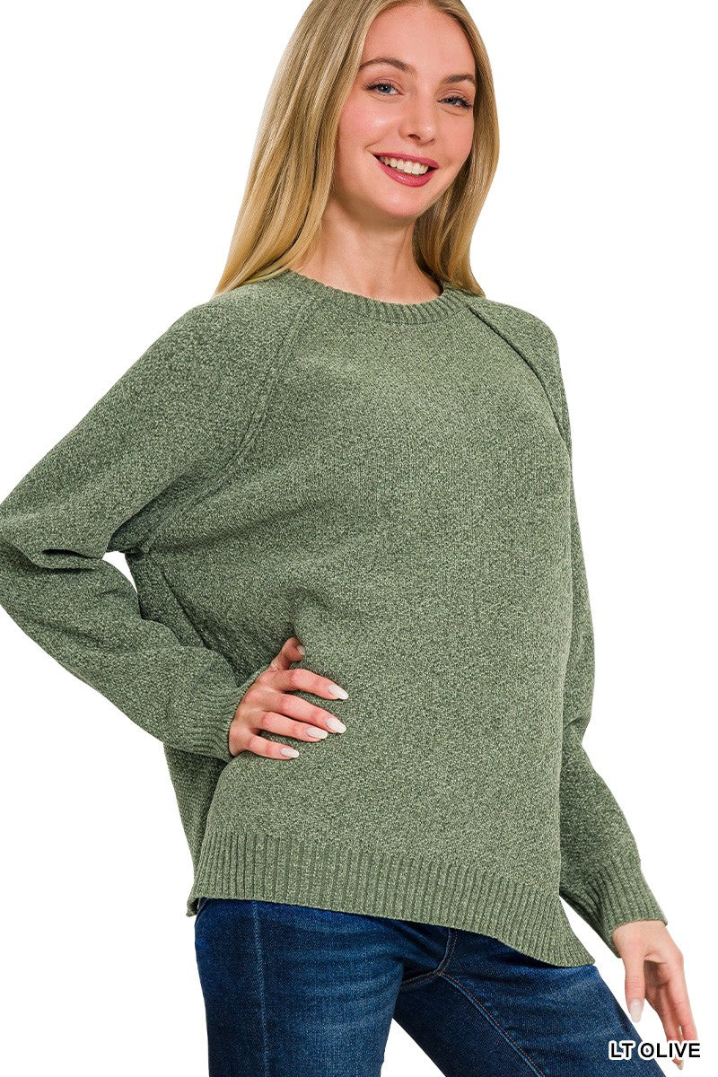 Wrapped up in Softness Chenille Raglan Sweater