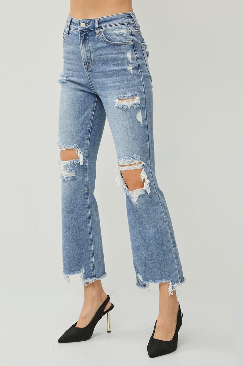 SARA’S TOP 3 | High Rise Ankle Flare Denim Jeans | RISEN **30A JANUARY PREORDER