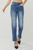 High Rise Straight Ankle Denim Jeans| RISEN *30A JANUARY PREORDER