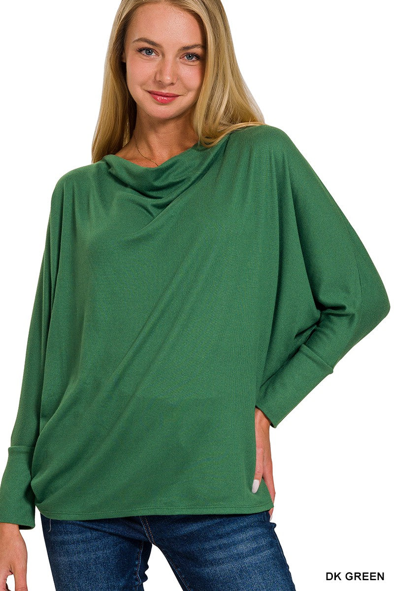 hunter green dolman top 