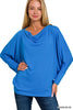 ocean blue dolman top 