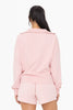 MONO B Rose Fleece Half Zip Pullover - Final Sale