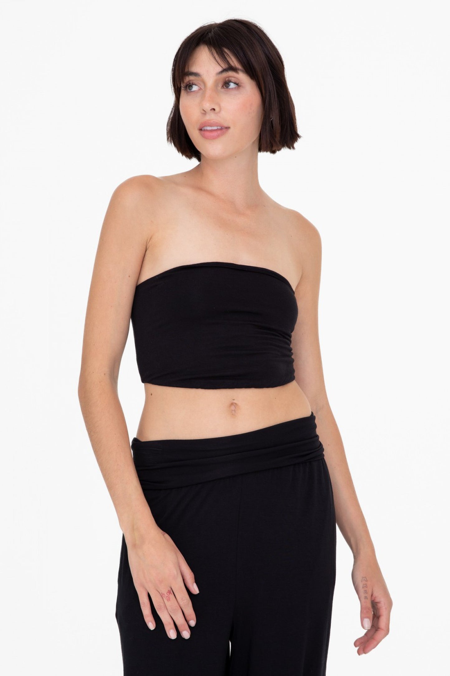 MONO B Black Classic Bandeau Top - Final Sale