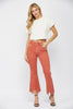 Bright Penny HIGH RISE CROP DENIM FLARE WITH UNEVEN HEM