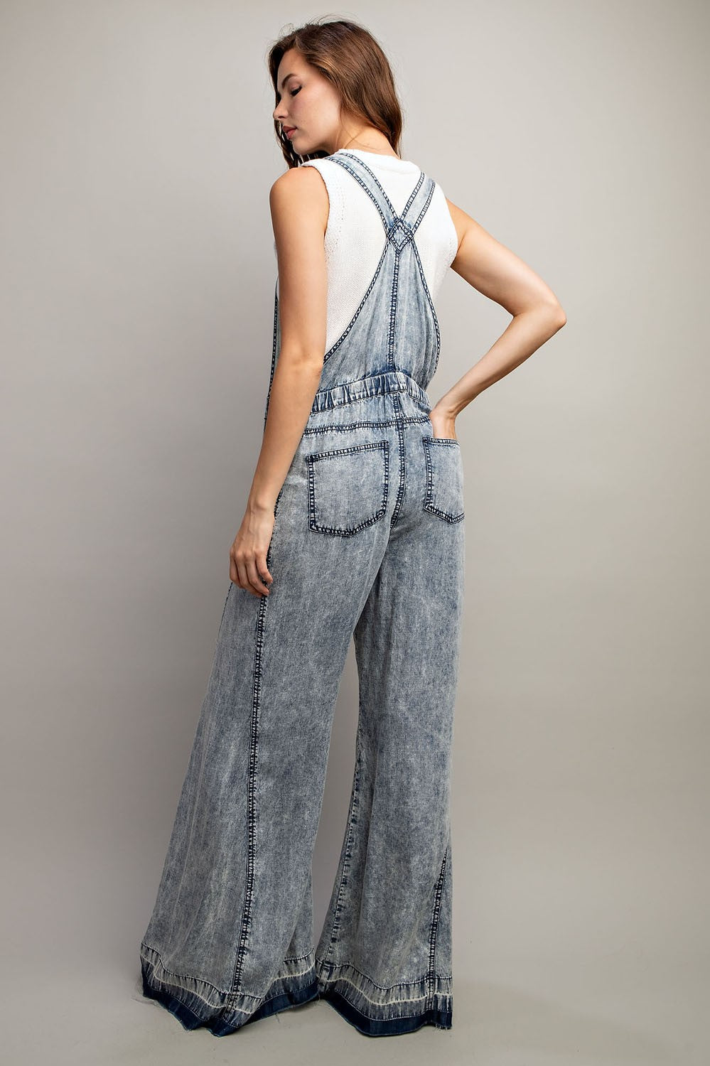 Denim Mineral Washed Overalls