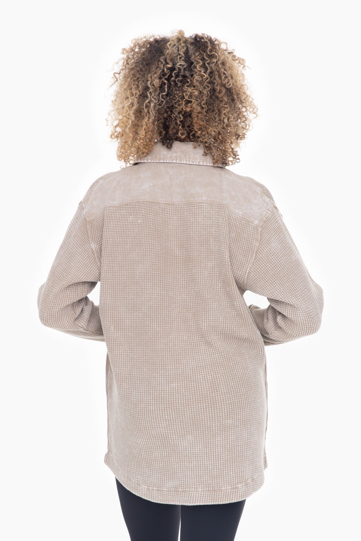 Cotton Mineral Wash Waffle Knit Tunic | MONO B