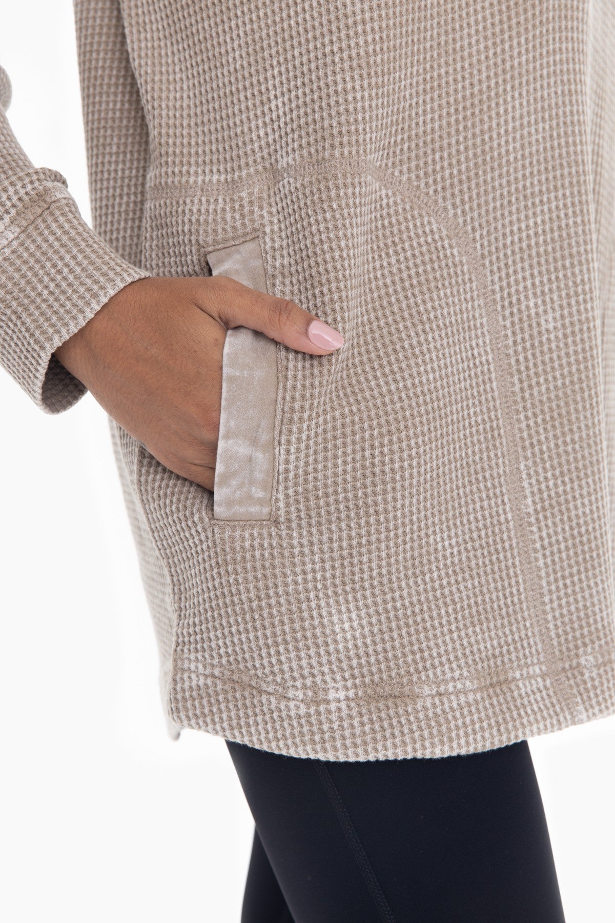 Cotton Mineral Wash Waffle Knit Tunic | MONO B