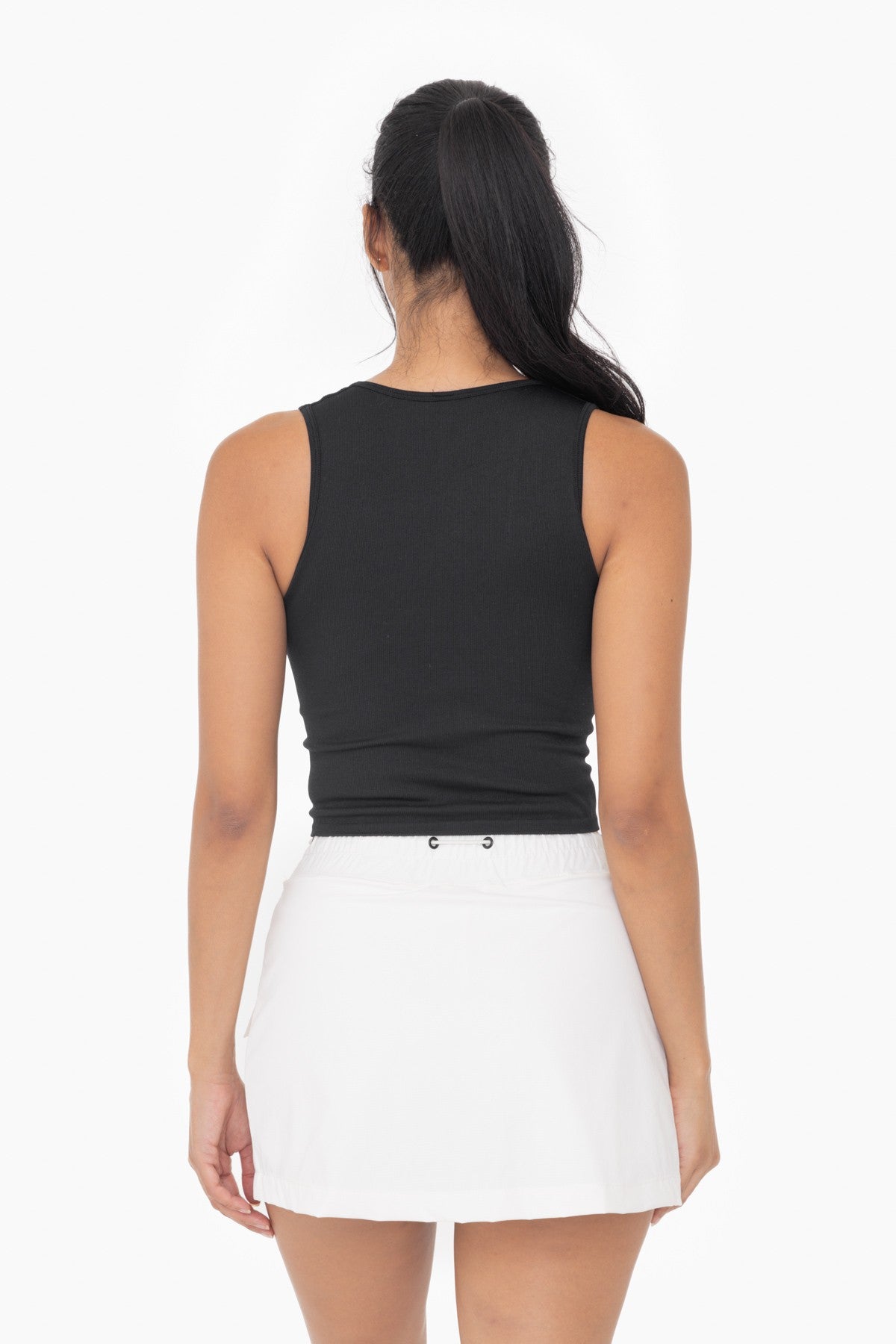 Seamless Ribbed V-Neck Crop Top | Mono B - Final Sale