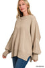The Monica Side Slit Oversized Sweater (17 COLORS) | ZENANA *LA LIVE PREORDER
