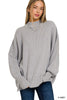 The Monica Side Slit Oversized Sweater (17 COLORS) | ZENANA *LA LIVE PREORDER