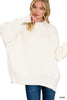 The Monica Side Slit Oversized Sweater (17 COLORS) | ZENANA *LA LIVE PREORDER
