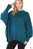 The Monica Side Slit Oversized Sweater (17 COLORS) | ZENANA *LA LIVE PREORDER