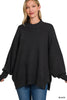 The Monica Side Slit Oversized Sweater (17 COLORS) | ZENANA *LA LIVE PREORDER