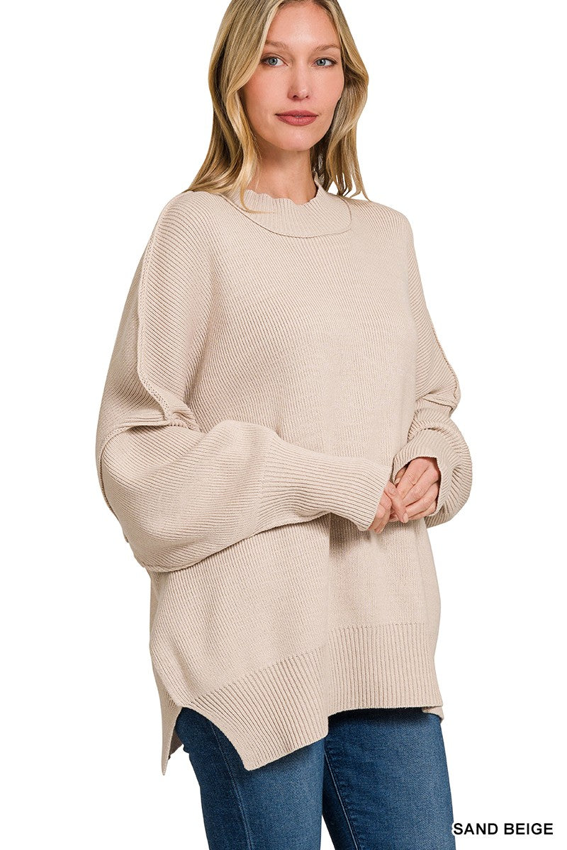 The Monica Side Slit Sweater - Final Sale