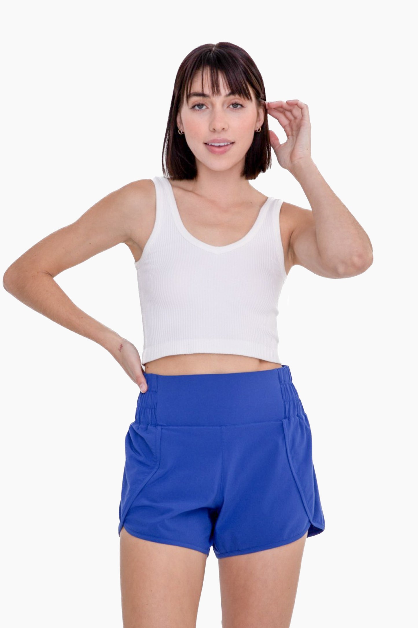 Mono B Ribbed Seamless Cropped Tank Top - Part 2 - Final Sale