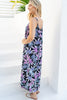 Sleeveless Tropical Print Knit Jumpsuit - Final Sale