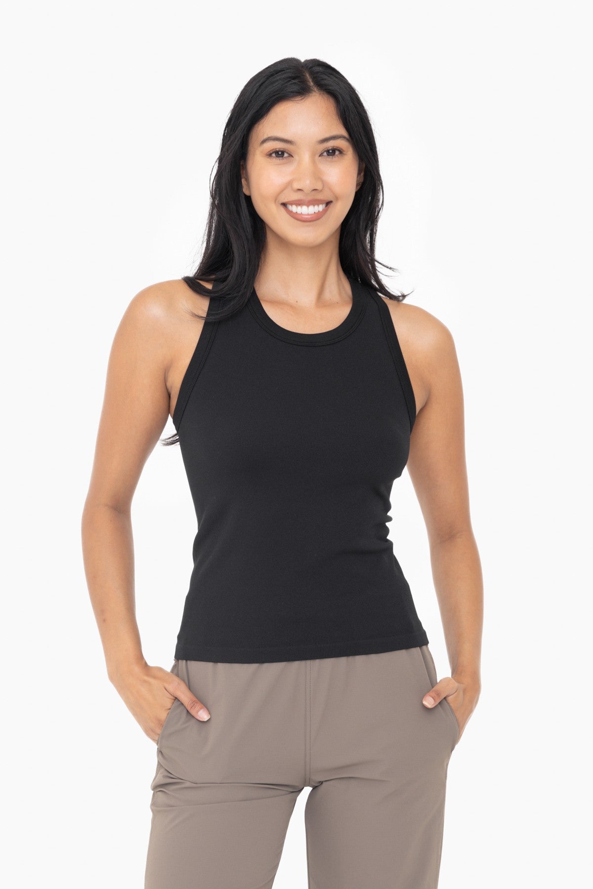 Seamless Ribbed Racerback Tank Top | Mono B - Final Sale