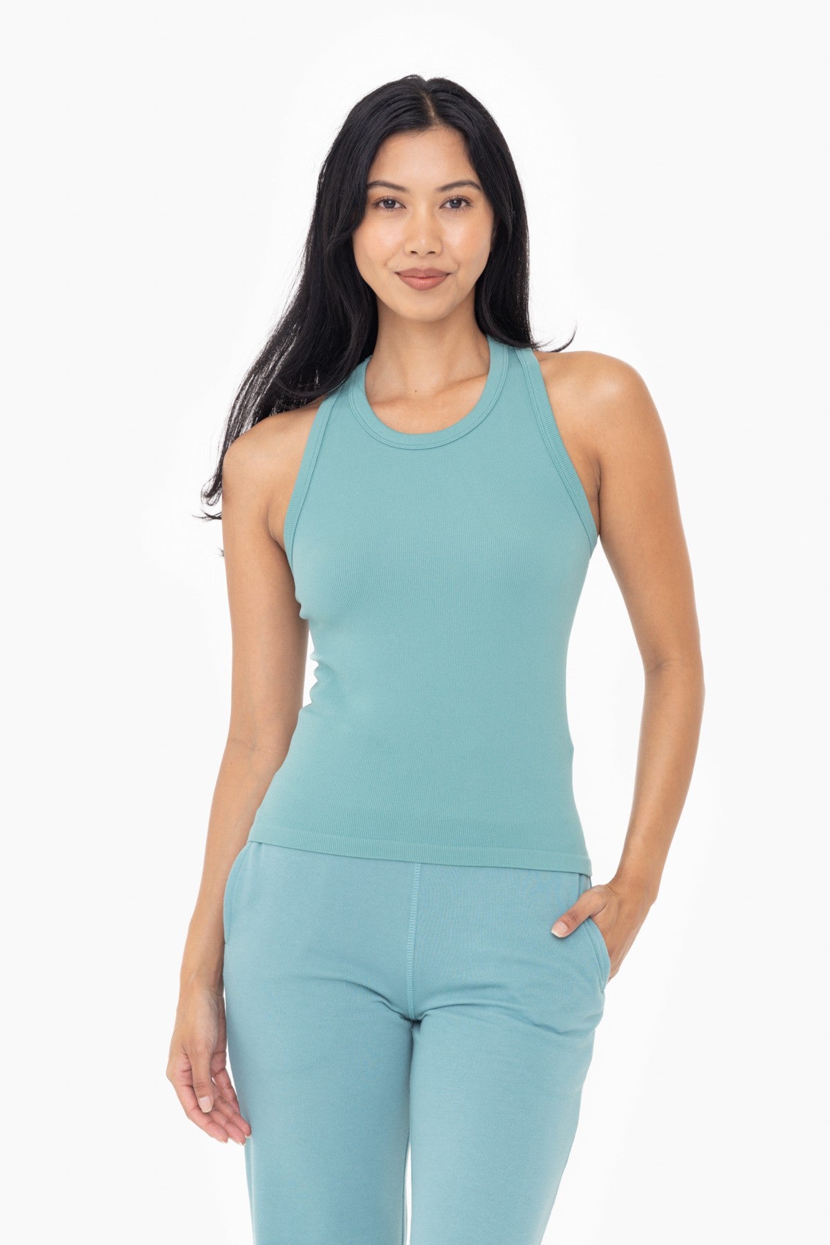 Seamless Ribbed Racerback Tank Top | Mono B - Final Sale