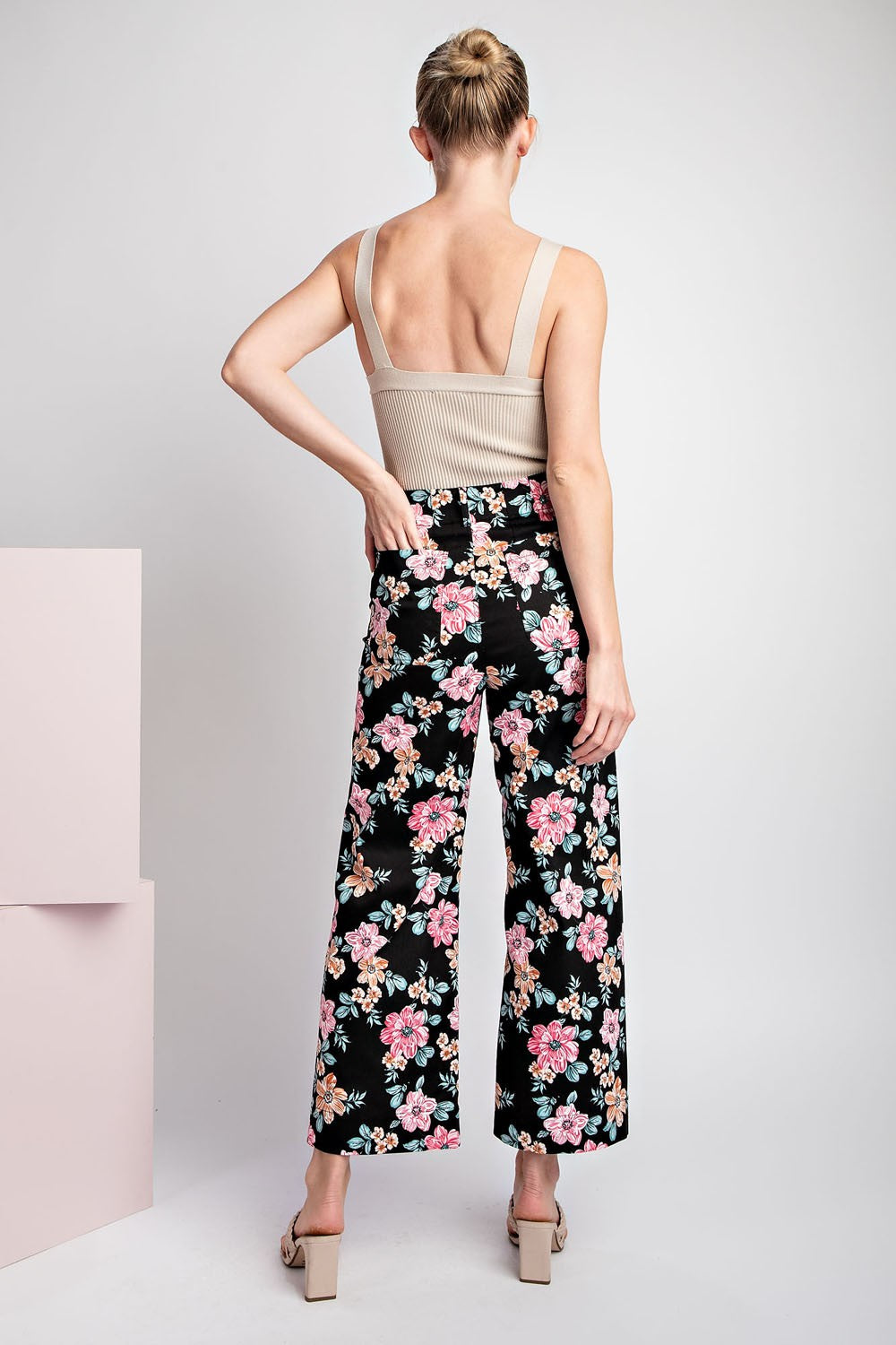 Spring Floral Straight Leg Pants - Final Sale