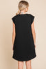 Black Embossing Texture Dress - Final Sale