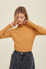 Ribbed Mock Neck Knit Top