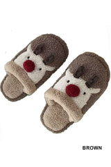 Reindeer Comfy Cozy Slippers - Final Sale