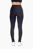 Black Venice Crossover Waist Stirrup Leggings