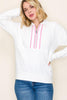 The Elle Varsity Half Zip Sweatshirt
